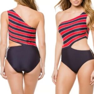 Michael Kors Nautical 1-Piece Bathing Suit